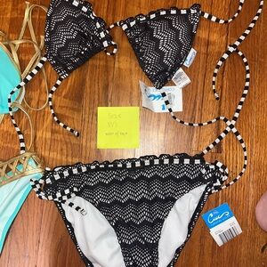 California Waves Black and White Bikini